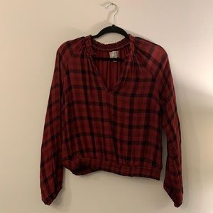 Cloth & Stone Cropped Long Sleeved Top